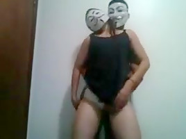 Masked indian couple fucking