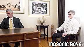 MasonicBoys Obedient bottom Marcus Ryan takes hung silver DILF raw