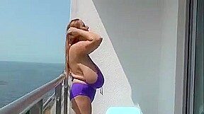 Massive Melons on Balcony
