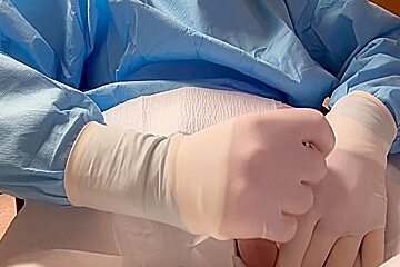 Masturbating In Surgical Latex Gloves