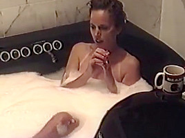 Masturbating fun in the bathroom