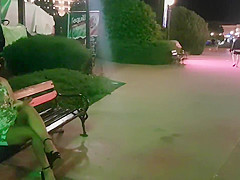 Masturbation in front of tourists in public street , pee on the street,