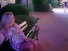 Masturbation in front of tourists in public street , pee on the street,