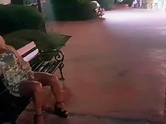 Masturbation in front of tourists in public street , pee on the street,