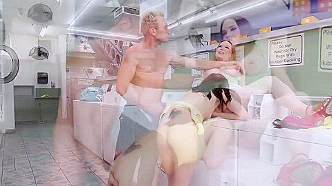 Mature Guy Enjoys Group Sex In The Laundry Room