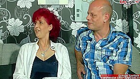 Mature Redhead Wife Next Door And Husband Try Threesome