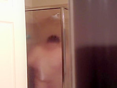 Mature fat wife caught in shower