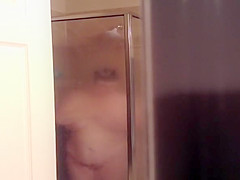 Mature fat wife caught in shower