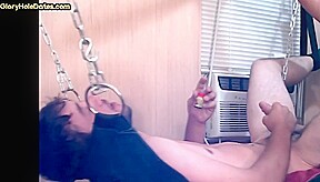 Mature gaydaddy fucks sling bottom in homemade private video