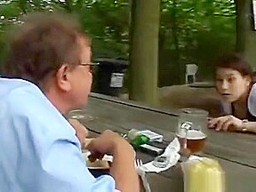 Mature man with glasses enjoys smoking weed and banging teen 18+ girl'_s super tight pussy