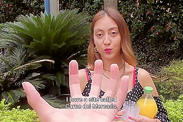 Max Cortes And Jade Preesleyy In Colombian Chick Has Her Tight Pussy Fucked Outside
