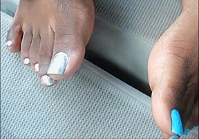 Maya dior silver and blue toes