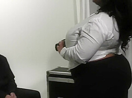 Mega-tits ebony BBW takes cheating cock