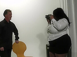 Mega-tits ebony BBW takes cheating cock