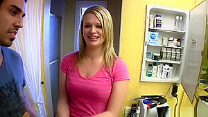 Mellow towheaded Heather Starlet is asking for a facial cumshot
