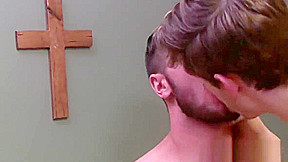 Michael Delray fucking deeply at priest Justin Dean asshole