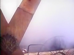 Midget slut gets her hairy pussy shaved by chick