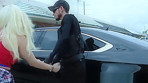 Mila Marx got her pussy ripped by the officer