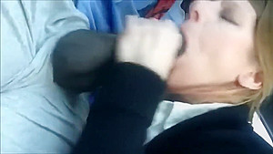 Milf Sucking BBC in the Car