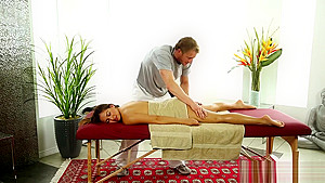 Mislead babe massage cum