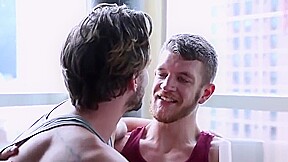 Muscle gay flip flop with cumshot
