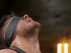 Muscled stud gets whipped and jerked