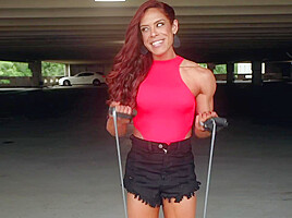 Muscular Readhead Babe