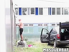 Musculer And Big Cock Dude Marty Wanking It For Our Viewers