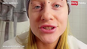 My Dirty Hobby - Blonde babe masturbating in the bathroom