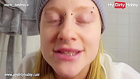 My Dirty Hobby - Blonde babe masturbating in the bathroom