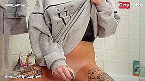My Dirty Hobby - Blonde babe masturbating in the bathroom