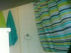 My girlfriend likes to take a shower