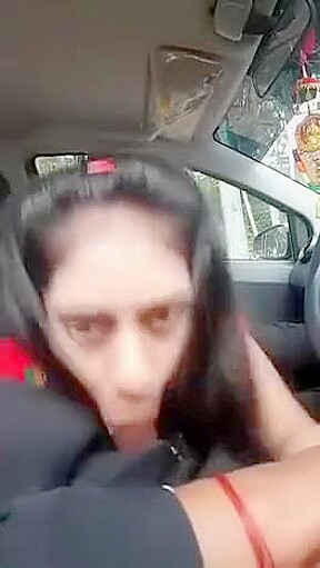 My little desi cousin Blow job in car Indian Pakistani