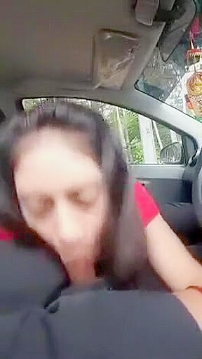 My little desi cousin Blow job in car Indian Pakistani