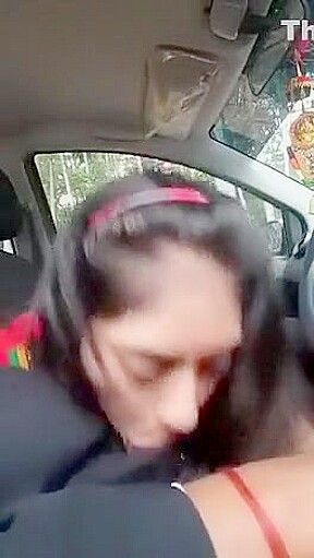 My little desi cousin Blow job in car Indian Pakistani