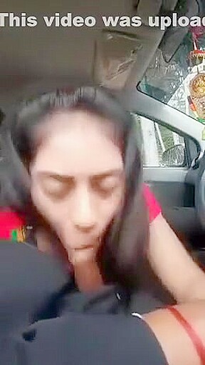 My little desi cousin Blow job in car Indian Pakistani