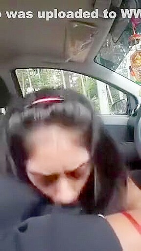 My little desi cousin Blow job in car Indian Pakistani