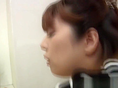 Naho Hazuki Asian model exposes huge hooters to male friend