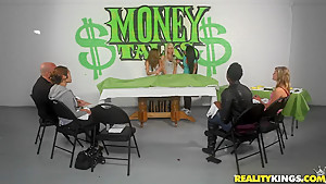Naive Contestants jerk strange dick for cash