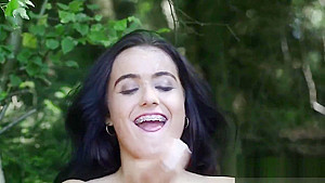 Nasty babe gets sperm shot on her face sucking all the sperm