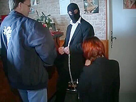 Nasty blonde gets spanked hard clip
