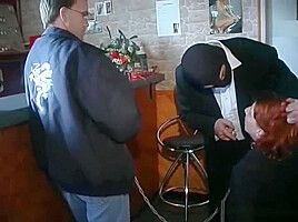 Nasty blonde gets spanked hard clip