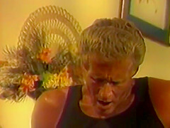 Naughty Blonde Bends Over Chair While Getting Fucked Outside