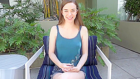Nerdy Gamer teen 18+ Tali Dova takes a ride on a joystick
