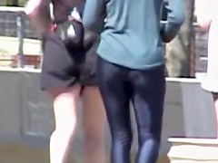 Nice ass in spandex pants by the lewd man 01zm