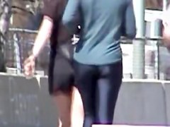Nice ass in spandex pants by the lewd man 01zm