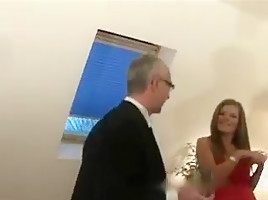 Old man and a busty polish babe