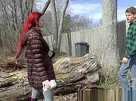 Old-time lumberjack spanking