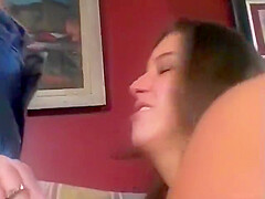 One Lucky Guy Gets To Fuck Two Gorgeous Girls With Shaved Cunts