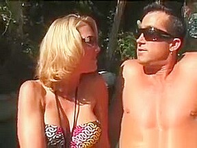Outdoor 3some With Milf And Step daughter